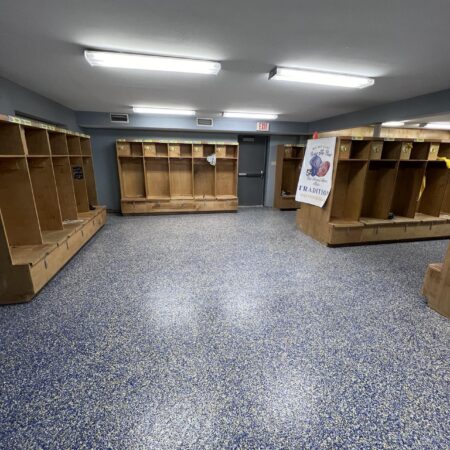 St. Charles Catholic High School Football Locker Room with Customized Blend Flakes in Laplace, LA 4