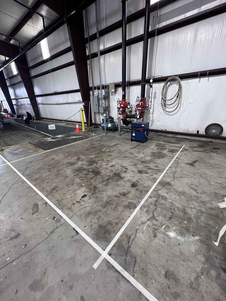 Commercial Flooring Near Hammond LA Durable Floor Forklift Parking-4