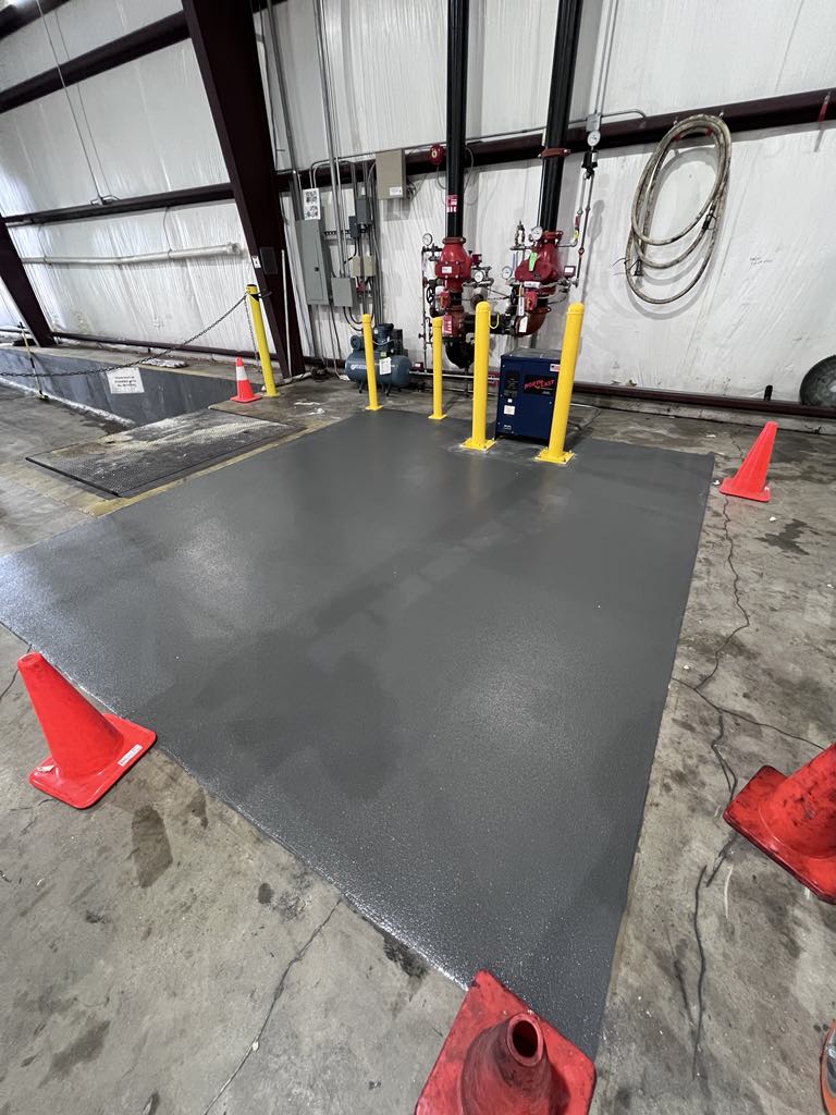 Commercial Flooring Near Hammond LA Durable Floor Forklift Parking-5