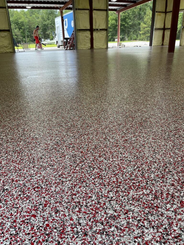 1700 sqft. Custom Flake Blend in Holden, LA Concrete Coatings Epoxy Flooring Near Me Hammond LA-4-min